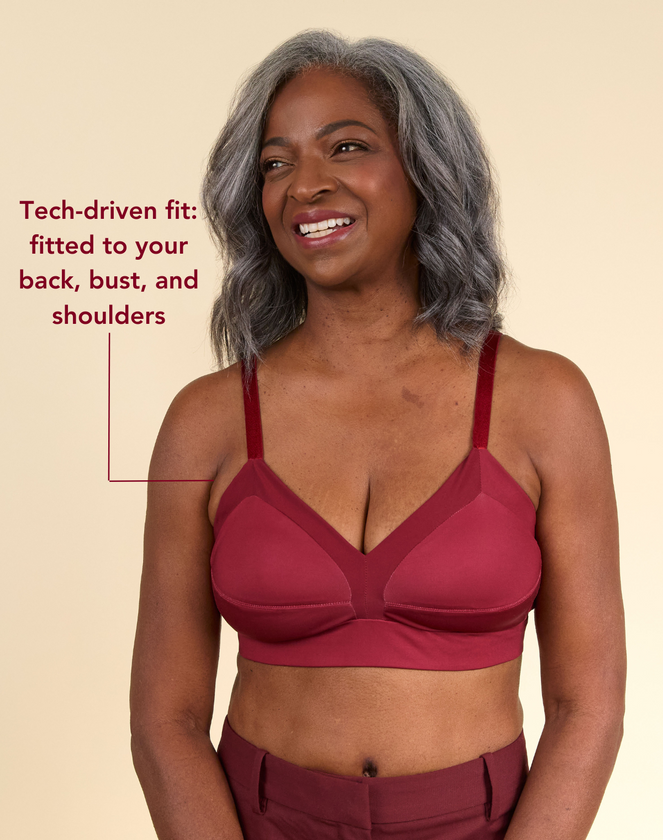 model_2_name wearing merlot bra - Image 1
