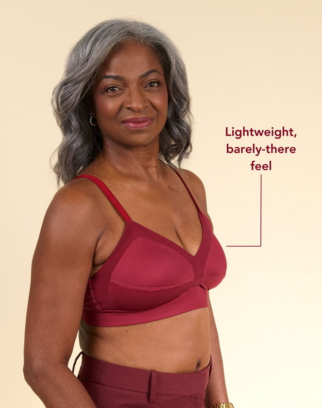 model_2_name wearing merlot bra - Image 2